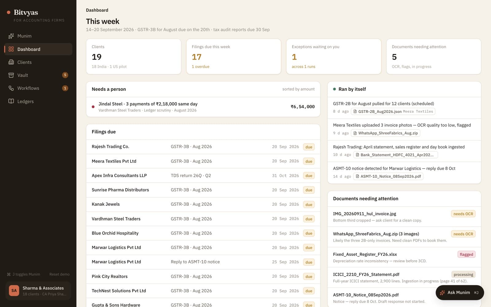 Munim — Accounting & tax firms
