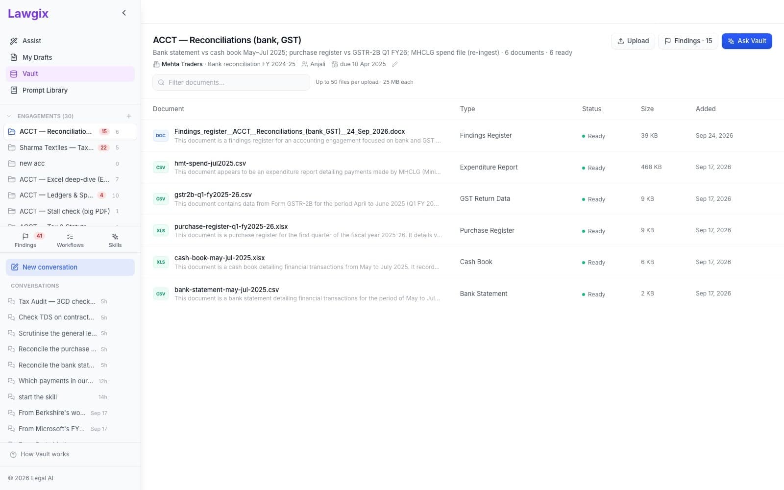 Vault — An engagement, not a folder