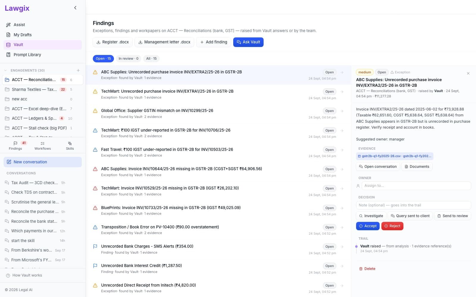Vault — findings on an engagement