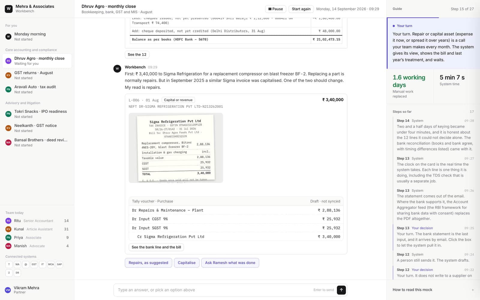 Workbench — CA firm operations