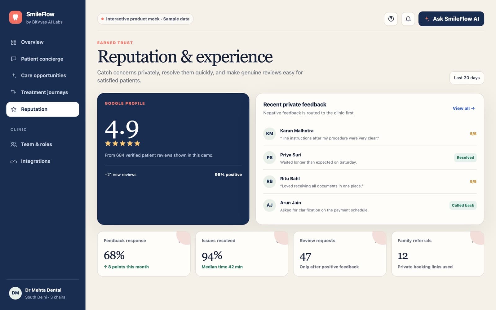 Concerns caught privately, reviews earned honestly screen
